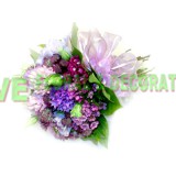 ABQ004 - 紫色風信子,蠟梅婚禮花球